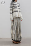 SWAYING/KNIT Beaded Pendant Jacket SW22AW1T94 White/Black Brown